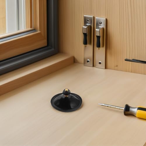 Ganchos de ventosa M6 negros OSALADI de PVC para ventanas y azulejos 8