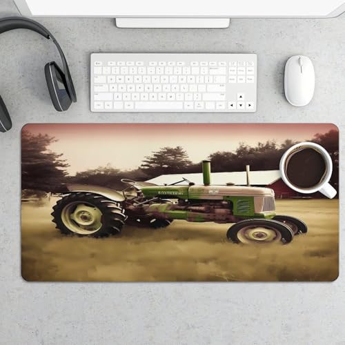 Old Tractor Foto Farm Desk Pad Impermeable Antideslizante miniatura 5