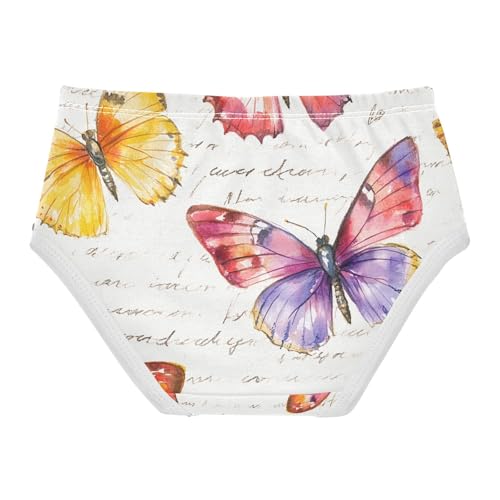 Vintage Butterfly Cotton Toddler Underwear, Kids Underwear Girls, 2T–8 Years2
