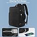 Sinaliy Travel Backpack, Carry on Flight approved Travel Bag with Multi-Pockets, Waterproof 17.3inch Laptop Backpack for Men Women, Black