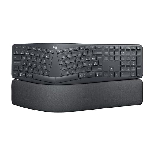 Teclado ergonómico partido con reposamanos