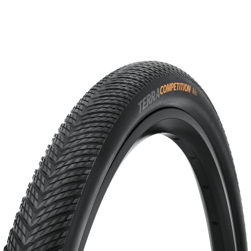 Continental Pneu pour vélo Terra Competition Tubeless pour Gravier, Couleur Noire, efface la Ligne Entre Route et Gravier, Classification E25, classifié 700 x 45, Grip-Trail