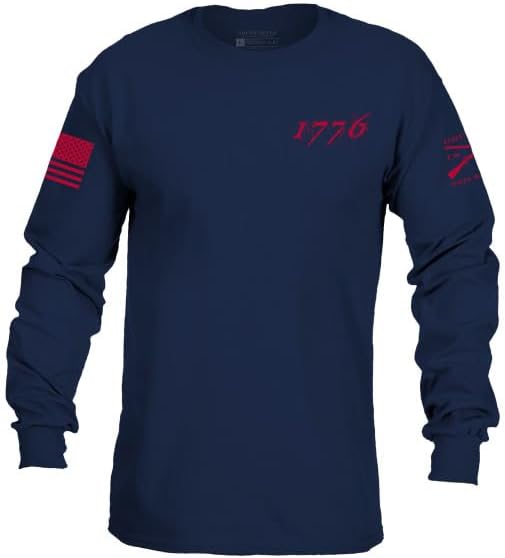 Grunt Style 1776 Flag Long Sleeve Men's T-Shirt - Image 2