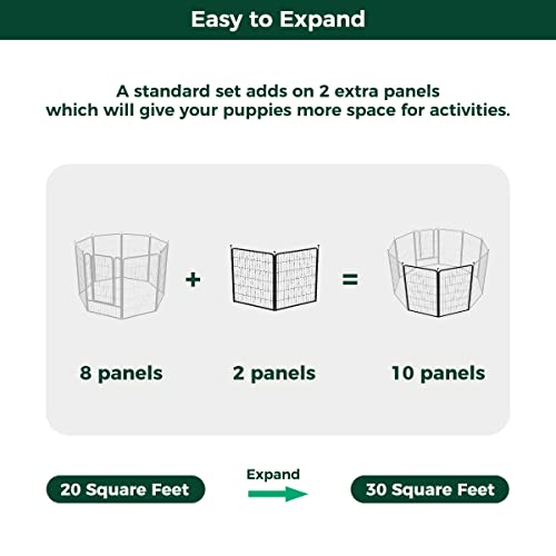 Image of FXW Rollick Unleashed Dog Playpen for Indoor, Yard, RV Camping, 45 inch 2 Panels for Large Dogs, Black│Patented
