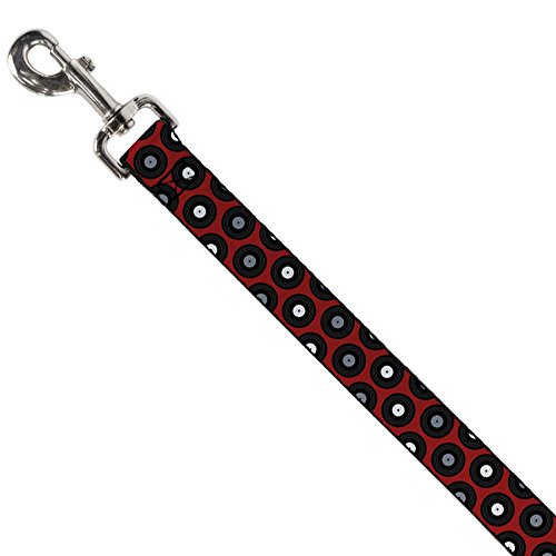 Laisse chien Buckle Down vinyle rouge noir nylon résistant accessoire canin - 3