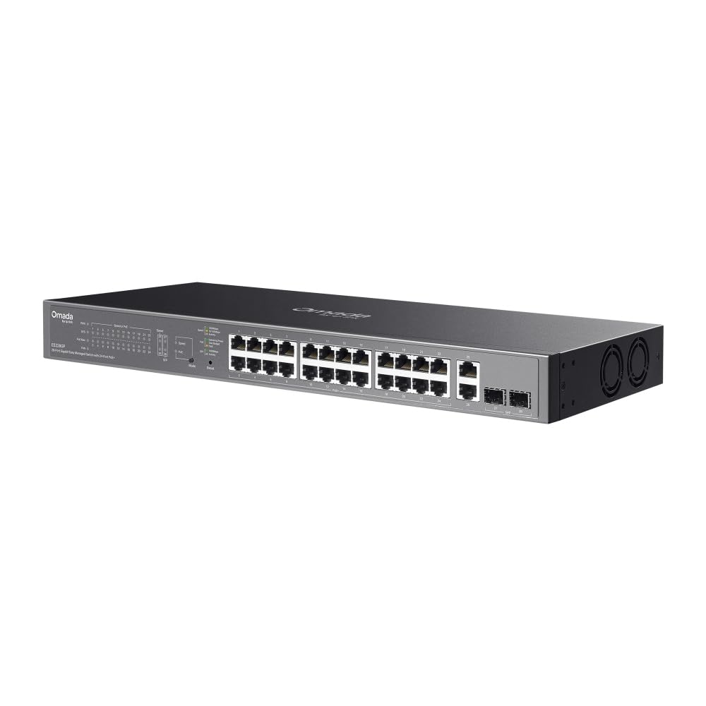 TP-LINK 28-PORT 1G EASY MANAGED SWITCH 24X POE+ 2X SFP 250W POE POWER (ES228GP)