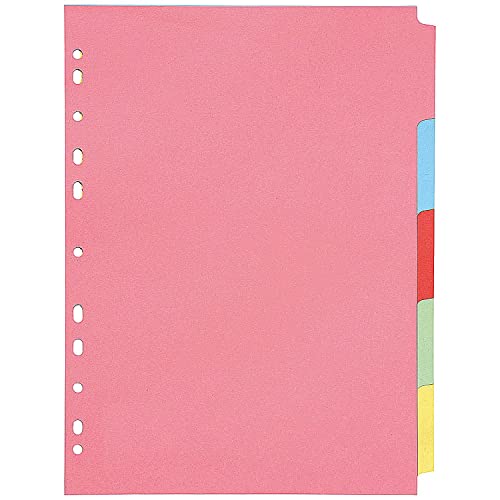 Q-Connect 5-Part Subject Divider Multi-Punched A4 KF26081