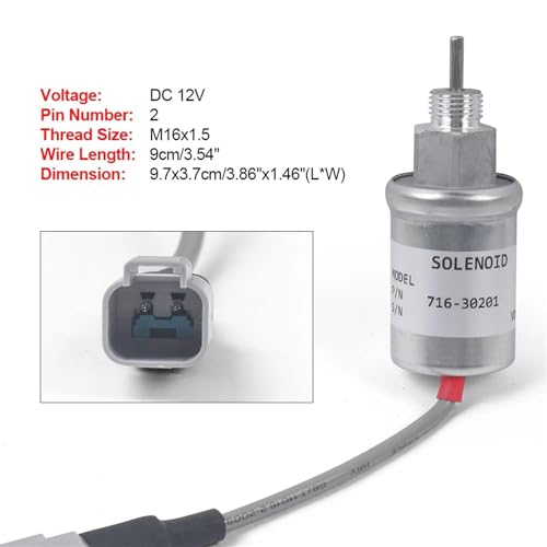 Solénoïde d'arrêt 716/30201 électrovanne coupure moteur 8014 - 5
