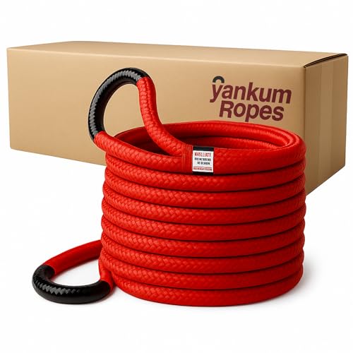 Yankum Kinetic Recovery Rope - Heavy Duty 1' x 30' Tow Rope, Off-Road & Vehicle Recovery, Kinetic...