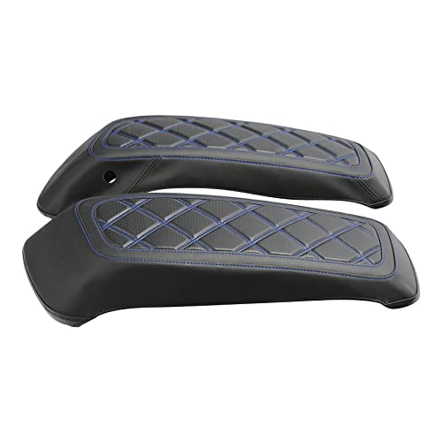 Cubiertas para Tapa de Alforjas Moto Azul Stitching miniatura 3
