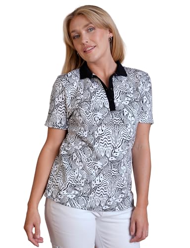 Polo de cebra para mujer de algodón transpirable que soluciona tu look casual elegante diario