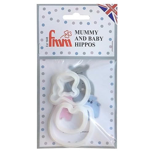 FMM Hippo Mummy and Baby Cutters - Set of 4