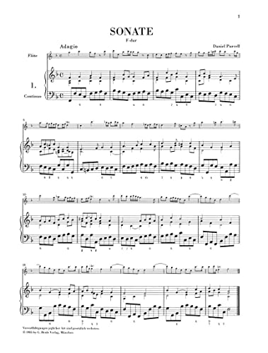 Flötenmusik des Barock Band 1. Flöte, Klavier: Besetzung: Flöte und Klavier (G. Henle Urtext-Ausgabe)
