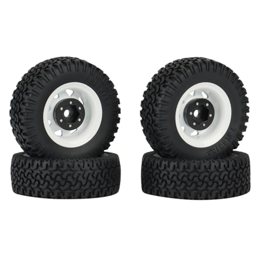 RC Neumáticos Piezas Compatible Con Axial 90069 D90 TF2 Para Tamiya CC01 LC70 Para MST 1/10 RC Crawler Car Juego De 4 Llantas De Rueda De Metal Beadlock De 1,55 Pulgadas