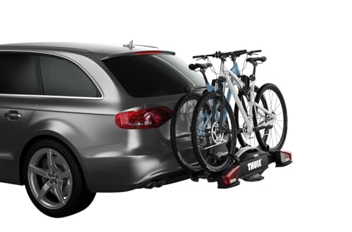 Thule VeloCompact Fahrradträger für Anhängerkupplung 3 Fahrräder, Black/Aluminium