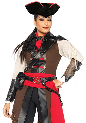Leg Avenue Women's Assassin's Creed 8 Piece Aveline Deluxe Costume Cosplay, Multi, Small