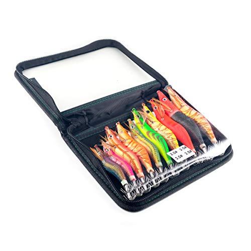 オルルド釣具 （2～3.5号混合）夜行エギルアー 「エギルドA」 10カラーセット エギング用 蛍光餌木 収納ケース付き イカ釣りに 2～3.5号混合 qb100144b01n0 6枚目