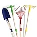 Play22 Kids Garden Tool Set Toy 4-Piece - Shovel, Rake, Hoe, Leaf Rake, Wooden Gardening Tools for Kids Best Outdoor Toys Gift for Boys and Girls