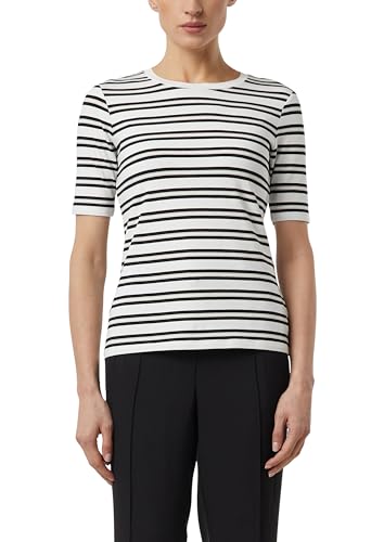 T-Shirt à Rayures Comma Coupe Ajustée pour Femme