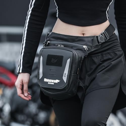 Rhinowalk Motorrad Tanktasche 2.4L mit Magnet & Gurten – Beintasche, Brusttasche, Crossbody-Bag mit Smartphone-Fach & Regenhülle