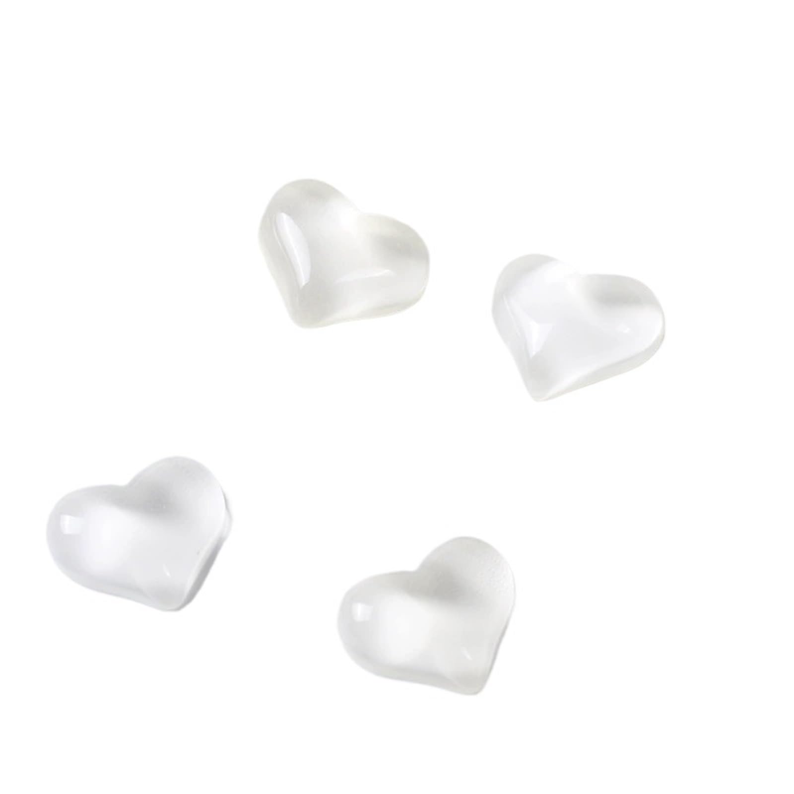 Vexaliform White Foam Tube 12Pcs Transparent Colored Loving Heart Refrigerator Magnet Photo Wall Message Board Magnetic Stickers(White)