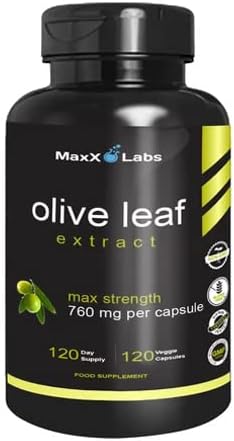 Olive Leaf Extract - Support Immune System & May Help Cardiovascular Health - Premium Antioxidant Supplement Pills - 750mg -120 Capsules