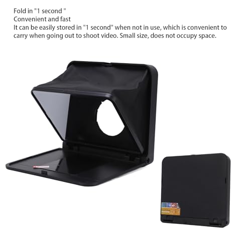 Teleprompter de plástico plegable TC7 negro para teléfonos inteligentes 2