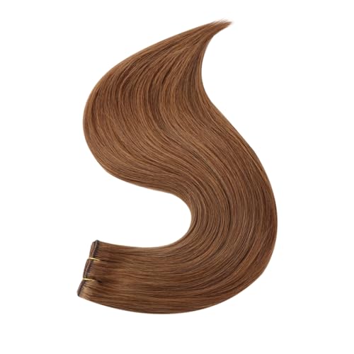 Image of Full Shine 24 Inch Weft Hair Extensions 105G Copper Hand Tied Remy Hair | Hand Tied Sew In Weft, Copper Shade, Remy Human Hair, Add Length And Volume, Straight Texture, Daily Styling