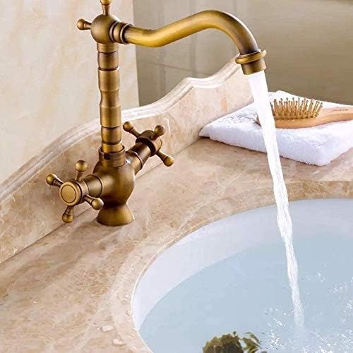 Robinet de cuisine rétro en cuivre : double commande précise de l'eau
