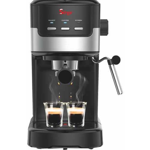 Sirge CREMAEXPRE+ Macchina per Caffè Espresso e Cappuccino Manuale Pompa Italiana 15 bar con 2 filtri per caffè macinato