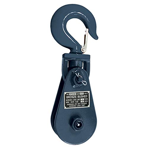 One-Day Sale: Up to 80% Off VULCAN 4 Ton Snatch Block - 14 Inch - 4.5 Inch Sheave - 8,000 Pound Safe Working Load