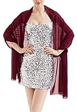 Alivila.Y Fashion Womens Chiffon Scarf Wrap Bridal Wedding Scarves Shawl for Bridesmaid-Burgundy Chi