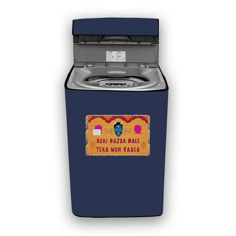 HIZING Top-load washing machine cover Perfect for Haier 7 Kg HWM70-826DNZP Fully-Automatic Top Loading Solid Blue nazar battu print (B0DC66SJ78) Amazon Price History, Amazon Price Tracker