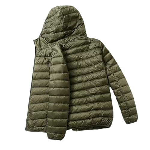Men Spring Autumn Fashion Lightweight Duck Down Down Jacket Short Hooded Winter Warm Puffer Jacket
