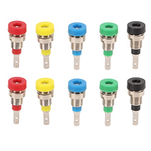 Adaptador de Poste de Unión de Panel, Pa Shell Safe 5 Colores Banana Socket 10a Máximo para Vehículos Recreativos para Barcos para Electrónica Cover