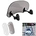 Becquet de Moto Universel en Acrylique Déflecteur de Pare-brise à Pince Voilure Réglable pour Yamaha pour Kawasaki pour Ducati (Fumée)