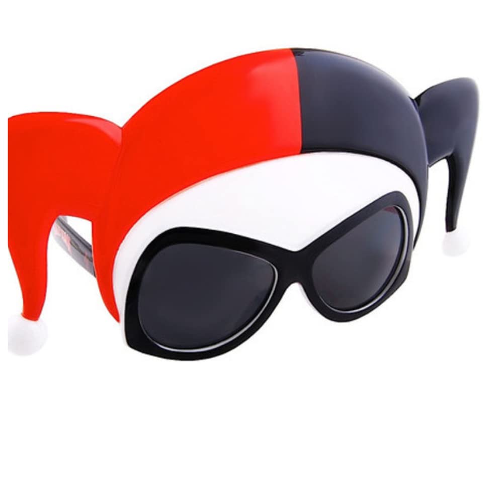 Sun-staches DC Comics Harley Quinn Sunglasses | Superhero Costume Accessory | UV400