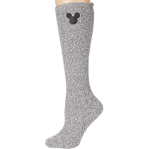 Barefoot Dreams CozyChic Classic Women's Disney Mickey Mouse Socks, Cream-carbon, One Size Cover