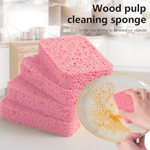 Image of 36 - Pack Non-Scratch Scrub Sponges - Sponges for Dishes and Washing Dishes, Cleaning Sponges for Kitchen Home and More（Pink）