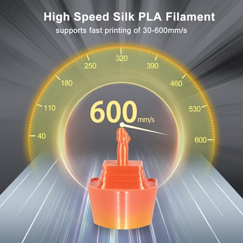 Image of IEMAI Silk PLA Filament 1.75mm 1kg, Dual-Color Gradient Pink to Yellow 3D Printer Filament, Silky Glossy Finish, Tough & Neatly Wound for DIY, Artistic & Home Decor