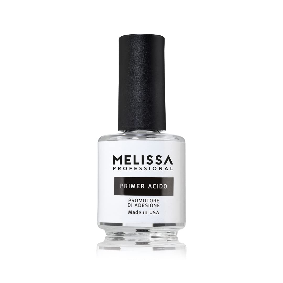 Melissa Professional, Primer Acido, per Smalto Unghie Gel Uv, Promotore di Adesione per Unghie Naturali, Asciuga all'aria, Made in USA, Formato 15 Ml