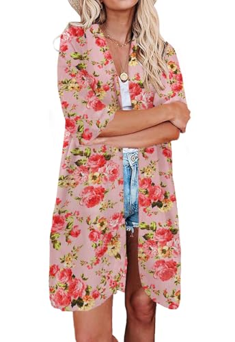 Image of Jayscreate Women's Breezy Summer Boho Kimonos Sheer Beach Cardigan Cover Up