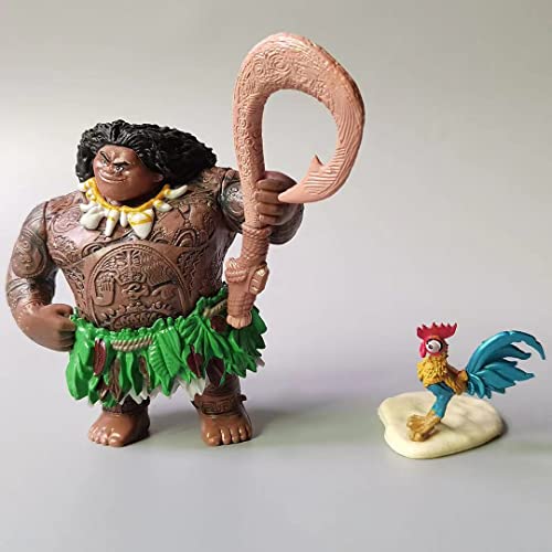 Niubb Moana Action Figure 6Pcs/Set - Moana Cake Topper - Moana Theme Party Favors-3.5-Inches #TOP3