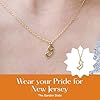 Lucky Feather New Jersey State Shaped Necklace | 14k Gold-Dipped Pendant Necklace | Easter Basket Stuffer| State Love Fashion Jewelry For Women | Dainty Necklace For Women | Great Gift Idea #2