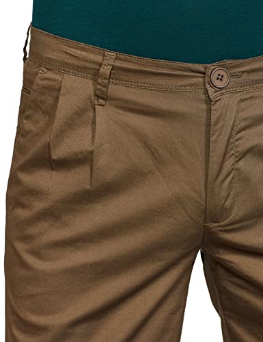 Image of Spykar Mens Cotton Olive Solid Trousers