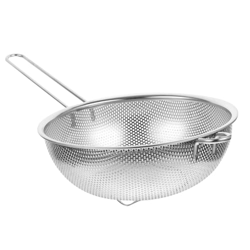 POPETPOP Colador Inoxidable Con Mango Ergonómico Escurridor Para Pasta Verduras Para Arroz y Escurrido