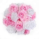 Kesoto 50pcs 2.4' Silk Flower Artificial Roses Head for DIY Wedding Bouquets Centerpieces Bridal...