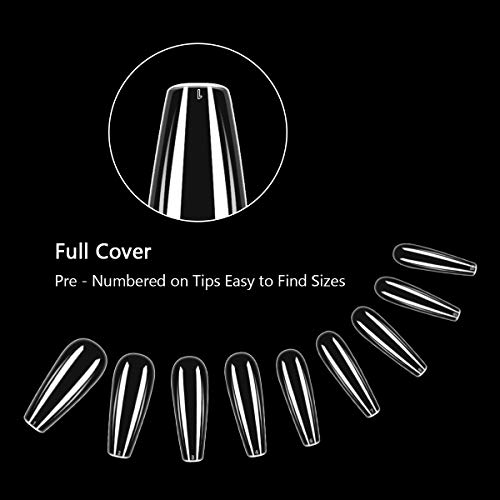 Saviland - Confezione da 500 punte per unghie