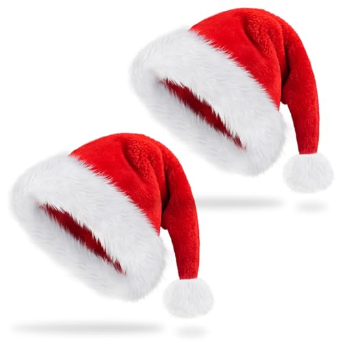 benpen 2 Stück Weihnachtsmütze Kinder Nikolausmütze Kinder Plüsch...