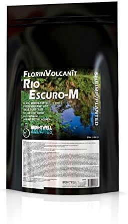 Brightwell Aquatics "FlorinVolcanit Rio Escuro-M Black 5mm FW Shrimp biotope Aquaria, 5 lb